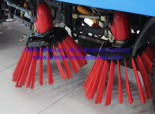 China 350mm Length Red Nylon Bristle Airport Runway Road Sweeper Strip Brush supplier